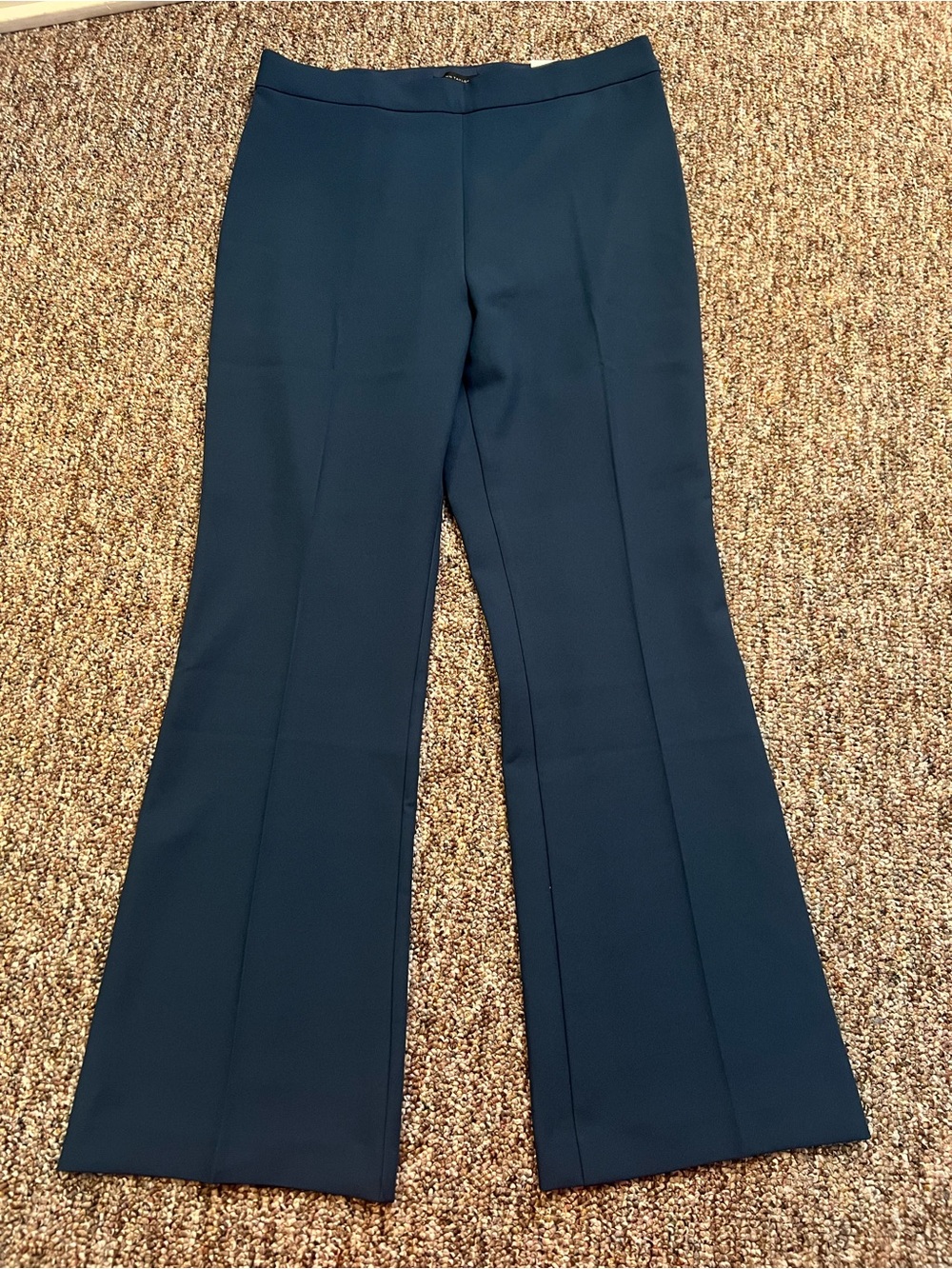 Ann Taylor Women’s The Side Zip High Rise Navy Trouser Pants Size 14 New
